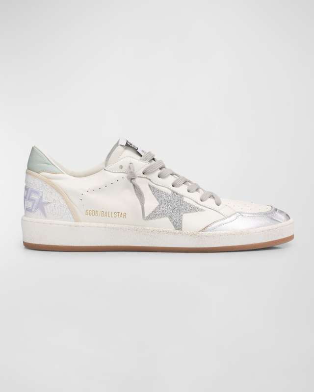 Ball Star Glitter Metallic Leather Sneakers
